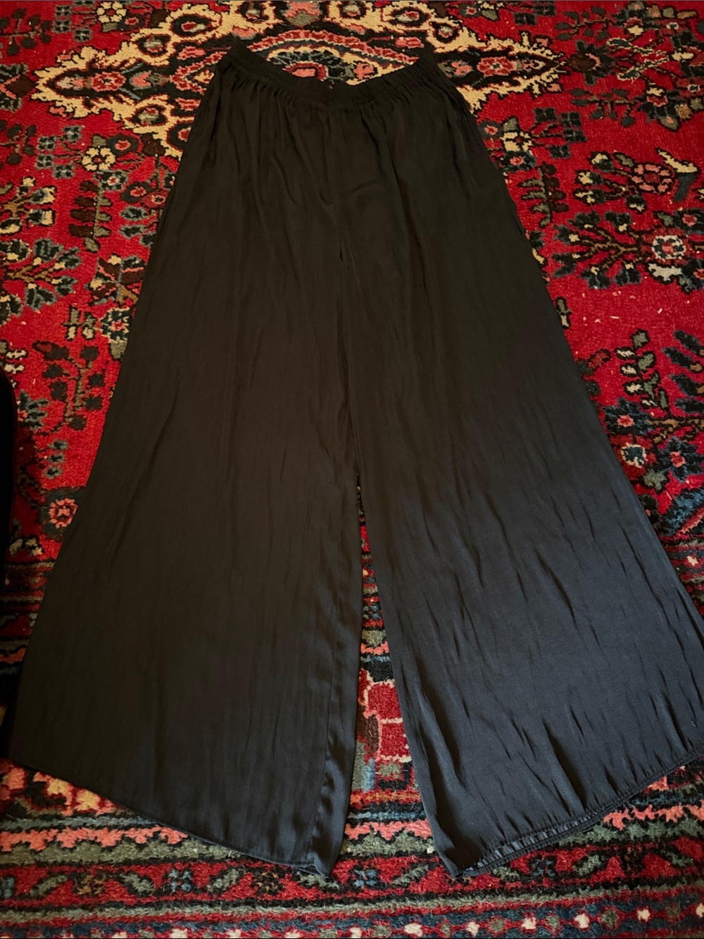 Zara Black Wide Leg Flowing Pants XXL